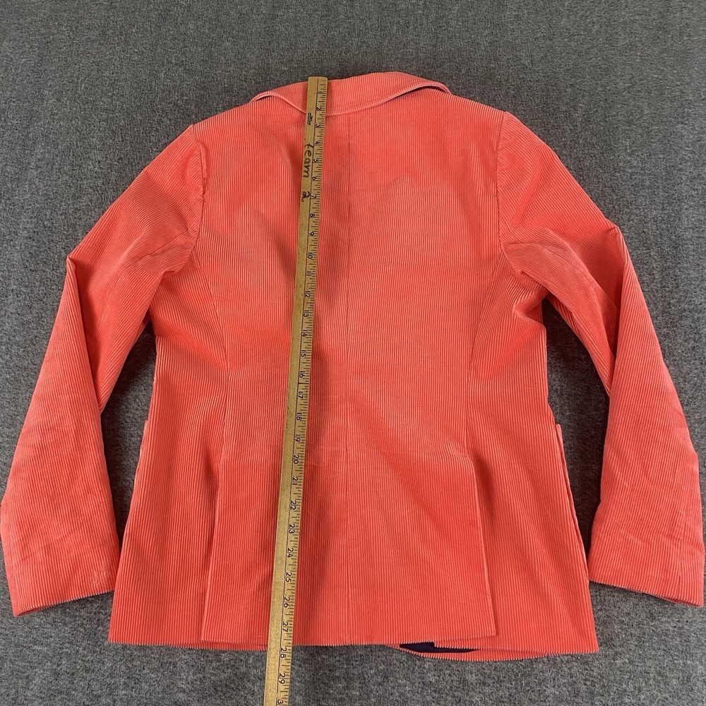 Boden Corduroy Blazer Jacket Women US 10R Pink Coral Cotton Stretch - Picture 8 of 12